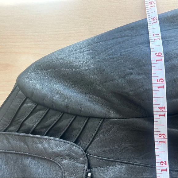 Mackage for Aritzia NWOT land skin leather coat XS in dark olive green. Amazing! - Picture 14 of 16
